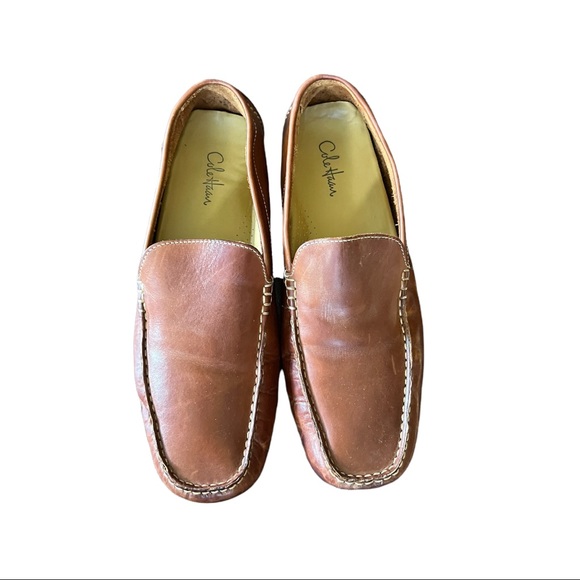 Cole Haan Men Leather Brown Moccasin Driver Slip On Shoe Sz 10 - Picture 9 of 12